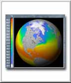 Globe Indicating Water Temperatures in Farenheit